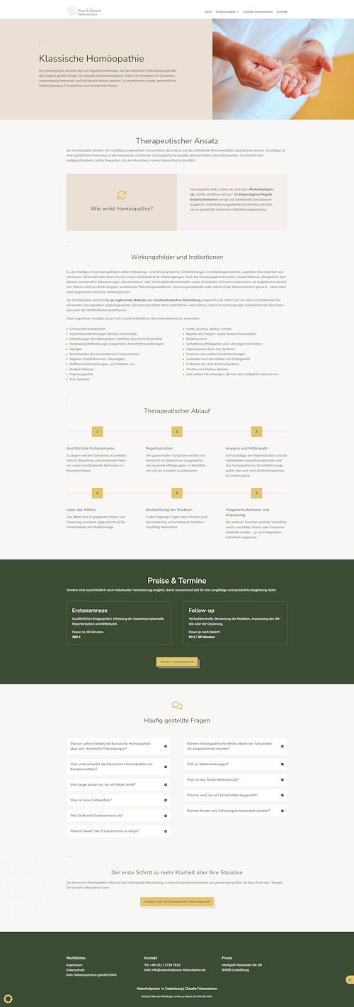 Referenz Naturheilpraxis Felsensteiner | Mockup