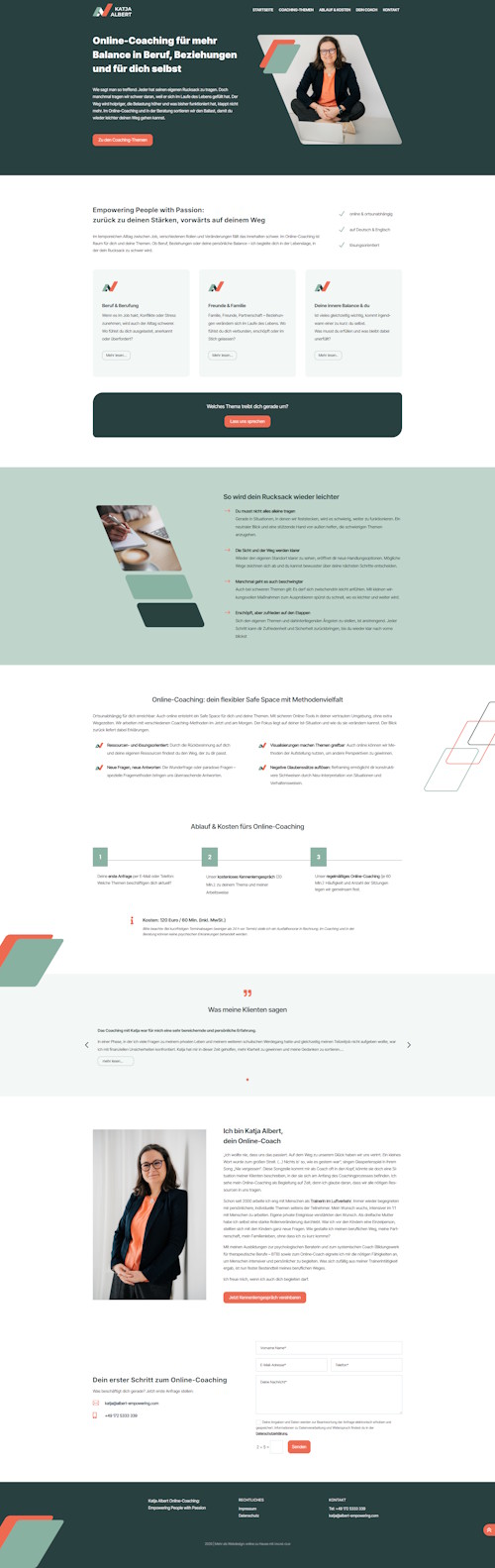 Website-Referenz Katja Albert Coaching