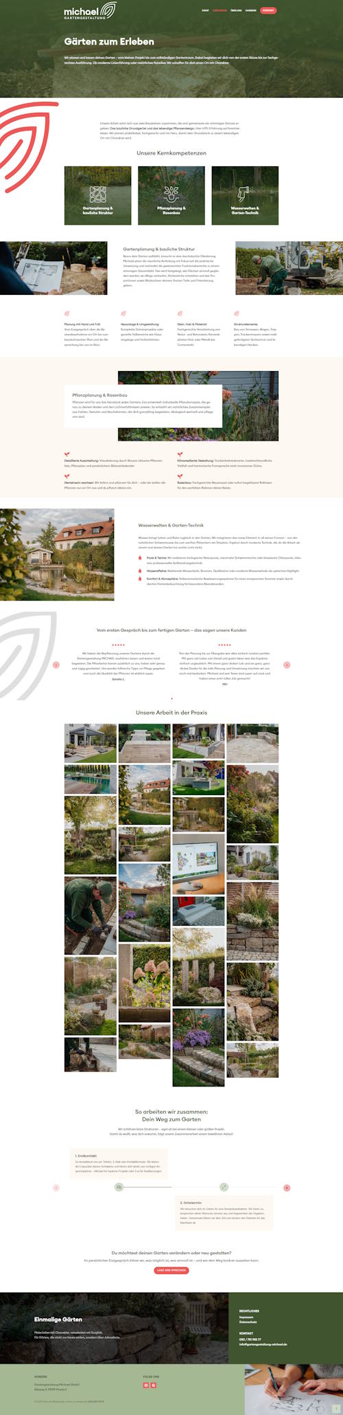 Website-Referenz - Gartengestaltung Michael
