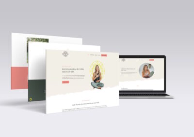 Mockup für Website-Referenz für Yoga