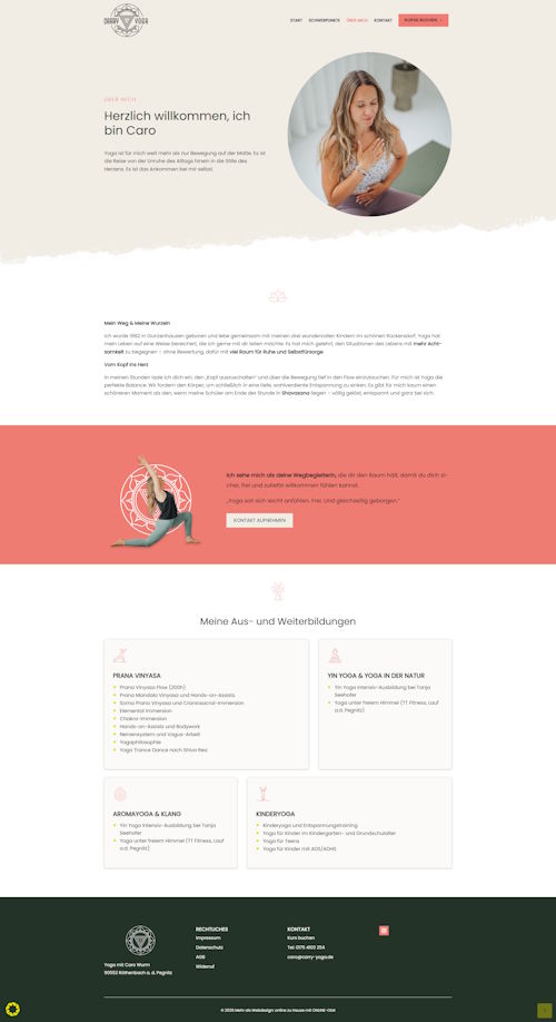 Website Referenz Carry Yoga