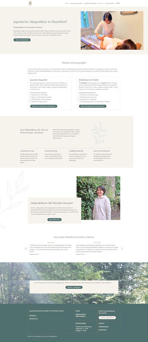 Website-Referenz Japanische Akupunktur